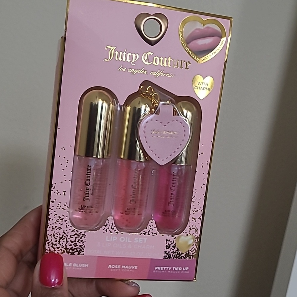 Juicy Couture Lip Oil Trio with Heart Charm